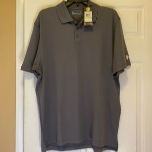 NWT under armour dark gray polo